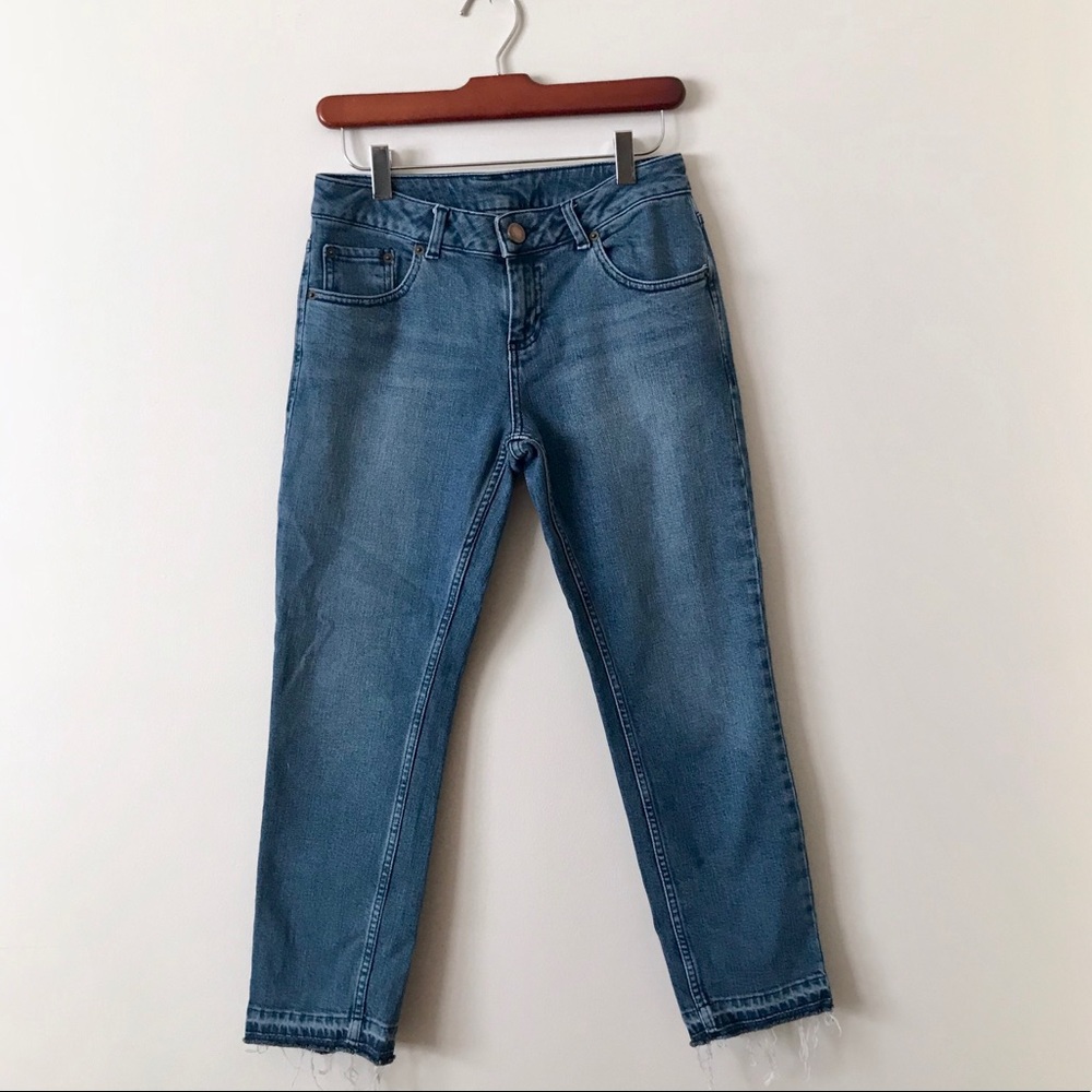 ASOS Slightly Cropped Raw Released Hem Jeans